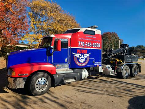 Patriot towing - Called for a tow for the first time. They treated me like a friend they knew. I can’t say enough good things about them. I’m happy to pass on my experience with others! Ruthie P. Nov 2, 2023. Patriot Towing Services (770)-345 …